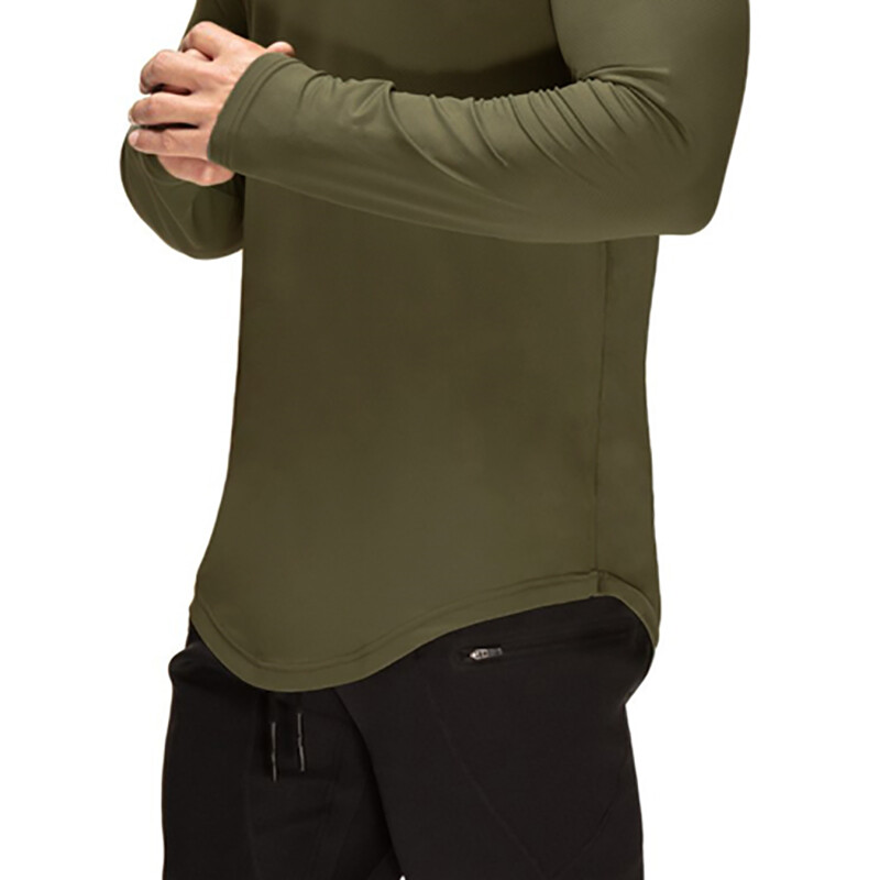 Pánske tričko s dlhým rukávom, obyčajné, rýchloschnúce, s predĺženým rukávom, slim fit, tričká s krátkym rukávom, oblečenie na kulturistiku