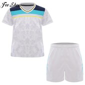 Dječja, dječačka uniforma nogometnog tima, majica kratkih rukava s V-izrezom, kratkih rukava, blok majica s uzicom i elastičnim pojasom