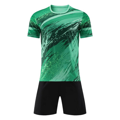 Sportska oprema za djecu Dječaci Uniforme za trening nogometnog tima Nogometna odijela Majica kratkih rukava Kratke hlače s elastičnim pojasom