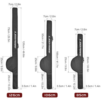 Τσάντα για καλάμι ψαρέματος 85cm/106cm/126cm Φορητή θήκη για καλάμι ψαρέματος τσάντα αποθήκευσης ώμου Προστατευτική θήκη μεταφοράς