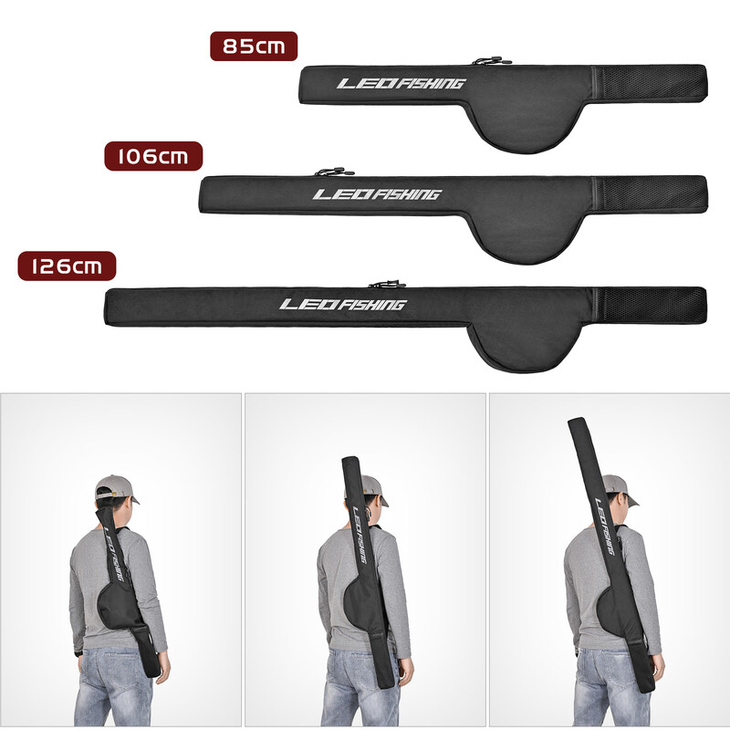 Torba za štap za pecanje 85 cm/106 cm/126 cm, prijenosni štap za pecanje, torba za kolut, torba za pohranu na rame, pribor, zaštitni nosač, izdržljiva torbica