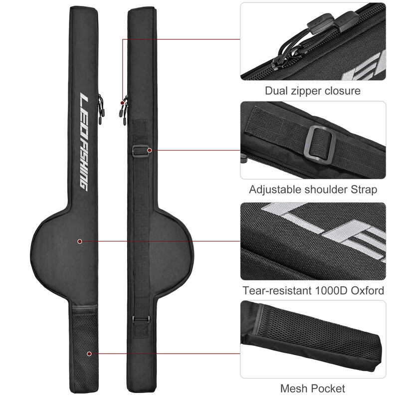 Torba za štap za pecanje 85 cm/106 cm/126 cm, prijenosni štap za pecanje, torba za kolut, torba za pohranu na rame, pribor, zaštitni nosač, izdržljiva torbica