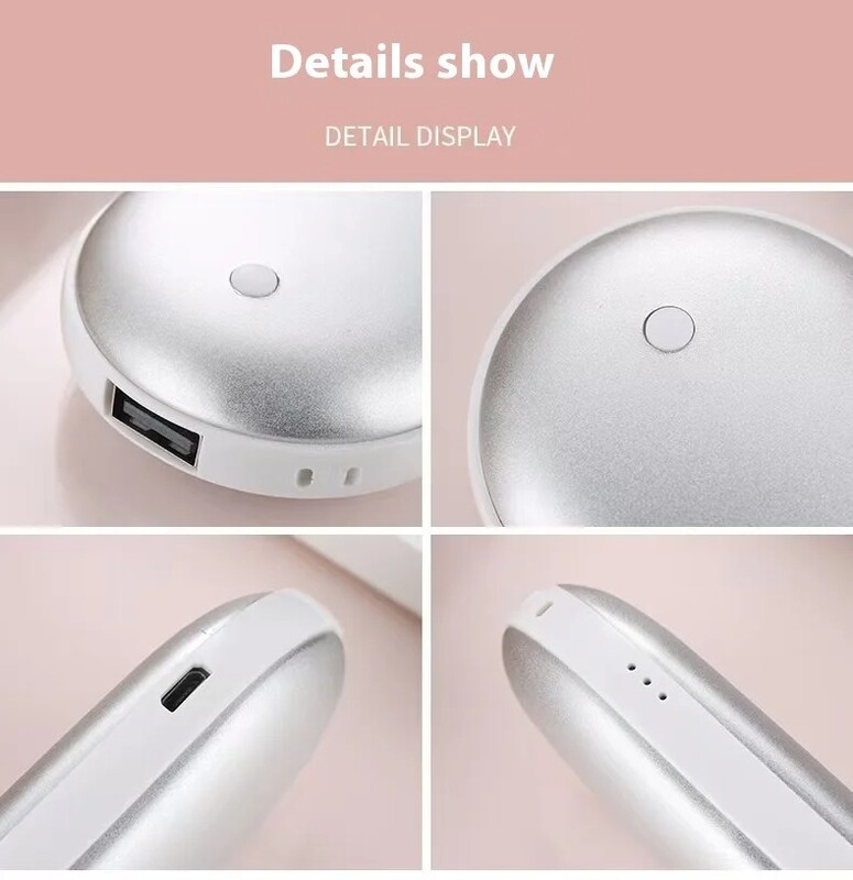 Forrón eladó téli hordozható USB töltő zseb meleg mobiltelefon táp mini meleg mobiltelefon kétoldalas gyors fűtés 5000mAh