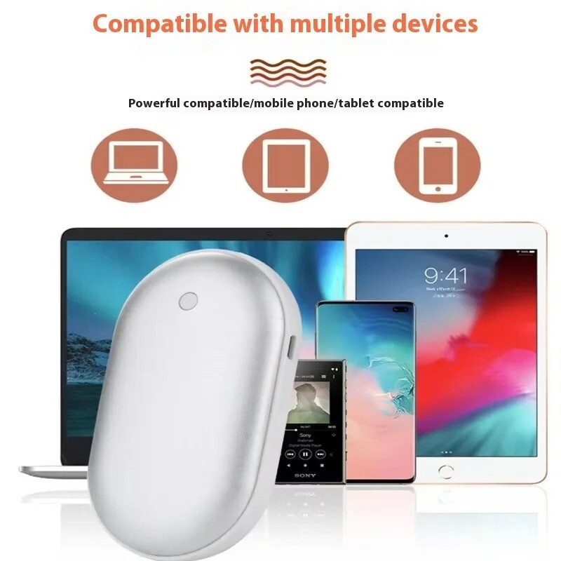 Forrón eladó téli hordozható USB töltő zseb meleg mobiltelefon táp mini meleg mobiltelefon kétoldalas gyors fűtés 5000mAh