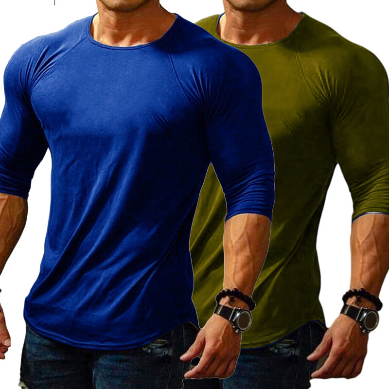 Ανδρικό μπλουζάκι με μακρυμάνικο μπλουζάκι συμπίεσης γυμναστικής Αθλητικά μπλουζάκια Quick Dry Fitness για τρέξιμο Μπλουζάκια Ανδρικά μπλουζάκια Bodybuilding Ρούχα γυμναστικής