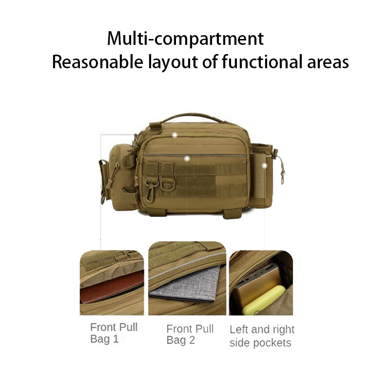 Višenamjenska torba za ribolov za muškarce, dijagonalna križna torba, taktička vanjska torba velikog kapaciteta, turistička torba, torba za planinarenje