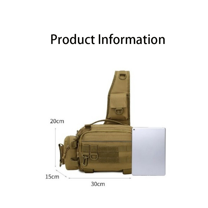 Višenamjenska torba za ribolov za muškarce, dijagonalna križna torba, taktička vanjska torba velikog kapaciteta, turistička torba, torba za planinarenje