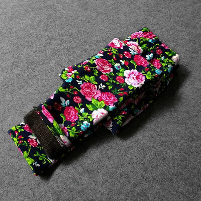 Dievčenské tenké flísové legíny, jarné a jesenné dievčenské nohavice, zimné, detské, sladké retro maskáčové kvetinové úzke nohavice, detské oblečenie