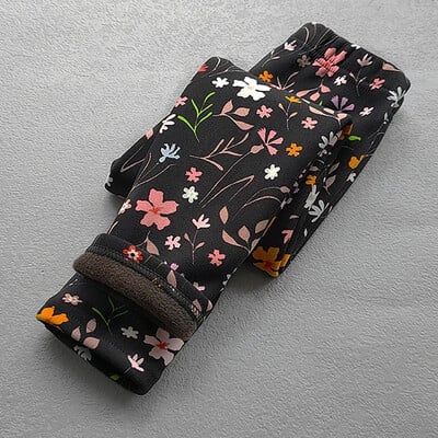 Dievčenské tenké flísové legíny, jarné a jesenné dievčenské nohavice, zimné, detské, sladké retro maskáčové kvetinové úzke nohavice, detské oblečenie