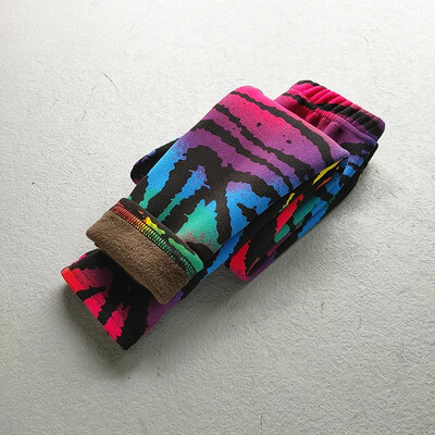 Dievčenské tenké flísové legíny, jarné a jesenné dievčenské nohavice, zimné, detské, sladké retro maskáčové kvetinové úzke nohavice, detské oblečenie