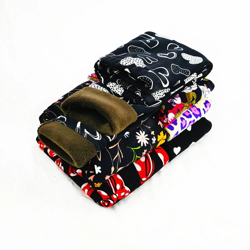 Dievčenské tenké flísové legíny, jarné a jesenné dievčenské nohavice, zimné, detské, sladké retro maskáčové kvetinové úzke nohavice, detské oblečenie