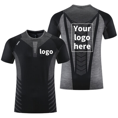 Muška majica kratkih rukava s printom Brzo sušeća majica za vježbanje Kompresijske majice od poliestera i spandexa Prozračna majica za teretanu Unisex R436