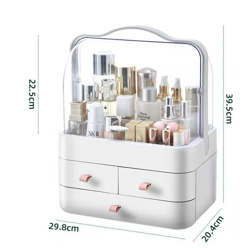 Lagana, luksuzna kozmetička kutija za pohranu, ladica otporna na prašinu, stalak za pohranu, stolni organizator, kutija za njegu kože, toaletna kutija