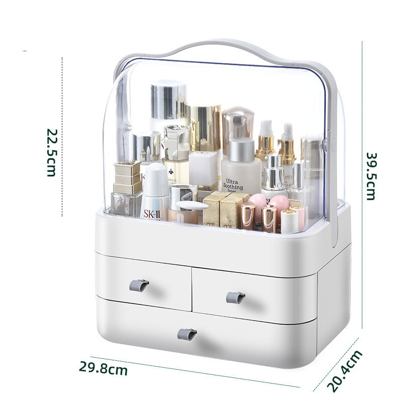 Lagana, luksuzna kozmetička kutija za pohranu, ladica otporna na prašinu, stalak za pohranu, stolni organizator, kutija za njegu kože, toaletna kutija