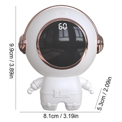 Električni grijač za ruke za višekratnu upotrebu Električni prijenosni džepni grijač u obliku astronauta, topla i hladna zaštita, alat savršen za vanjsku upotrebu