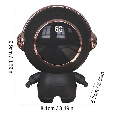 Električni grijač za ruke za višekratnu upotrebu Električni prijenosni džepni grijač u obliku astronauta, topla i hladna zaštita, alat savršen za vanjsku upotrebu