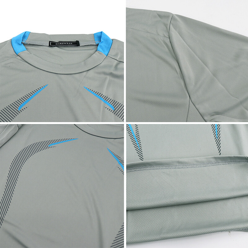 Tricou cu mânecă lungă pentru antrenament și fitness Tricou cu uscare rapidă pentru alergare Tricou pentru culturism Tricou pentru bărbați