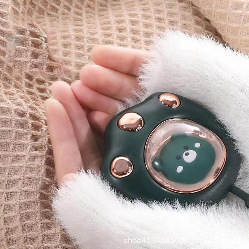 Încălzitor de mână electric de 2400 mAh Încălzitor cu LED reîncărcabil prin USB Încălzire rapidă de buzunar Mini încălzitor de mână drăguț cu gheare de pisică Încălzitor de mâini de iarnă