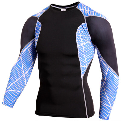Cămașă de compresie pentru gimnastică Dry Fit Alergare cu mânecă lungă Îmbrăcăminte sport pentru bărbați Culturism MMA Rashguard Îmbrăcăminte sportivă Cămașă de antrenament fitness