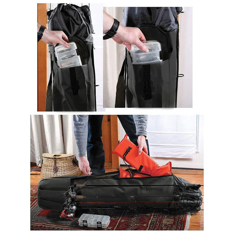 Ruksak za pecanje za muškarce Višenamjenska torba za pohranu štapa za pecanje Vodootporna sklopiva torba za pecanje na rame Torba za pecanje za ruke