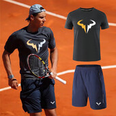 Komplet teniskog odijela Brzo sušeći teniski gornji dio kratkih rukava Teniski gornji dio za muškarce, odrasle, djecu, sportska majica kratkih rukava za trčanje