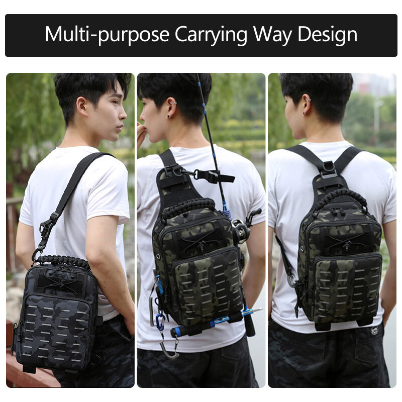 Torba za štap za pecanje Kutija za varalice za pecanje Ruksak za varalice Taktički Laser Molle Kampiranje na otvorenom Planinarenje Lov Muške torbe na rame Torbica za opremu