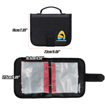 Fishing Lure Protector, Fishing Soft Lure Bag, Soft Bait Binder, Storage Spinner Jig Worm Spinnerbait bag, Αδιάβροχη, Πτυσσόμενη