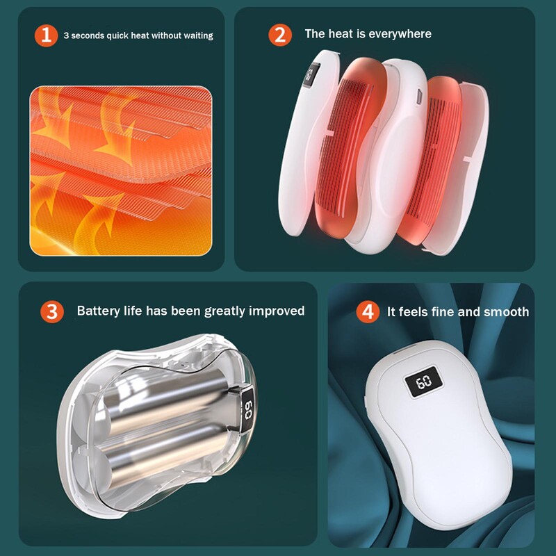 Încălzitor de mâini USB: portabil, sigur și încălzire instantanee. Perfect pentru zilele reci. Control inteligent al temperaturii. Păstrați-vă cald oriunde ați merge. Cumpărați acum!