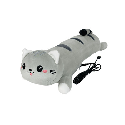 1kom USB grijana ljupka plišana mačka za bacanje jastuka lutka punjena životinja jastuk električni grijač za razdoblje menstrualnih grčeva