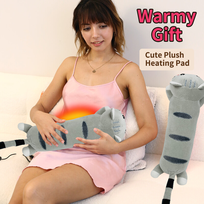 1kom USB grijana ljupka plišana mačka za bacanje jastuka lutka punjena životinja jastuk električni grijač za razdoblje menstrualnih grčeva
