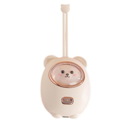 Punjivi grijač za ruke, simpatični medvjedić, višekratni grijač za ruke, ugrađena baterija od 2400 mAh, brzo zagrijavanje, RGB svjetlo, grijaći jastuk