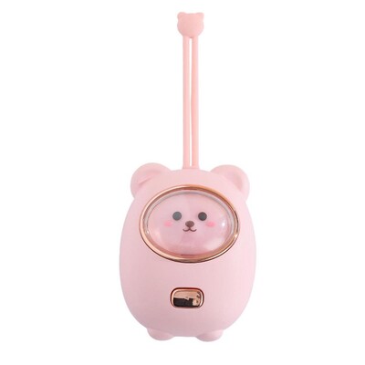 Punjivi grijač za ruke, simpatični medvjedić, višekratni grijač za ruke, ugrađena baterija od 2400 mAh, brzo zagrijavanje, RGB svjetlo, grijaći jastuk