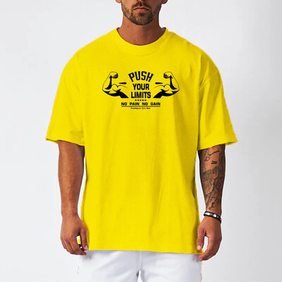 Teretana, fitnes, bodybuilding, sportske majice, mrežaste, prozračne, brzo sušeće majice, muške majice kratkih rukava za trčanje, široke velike majice kratkih rukava