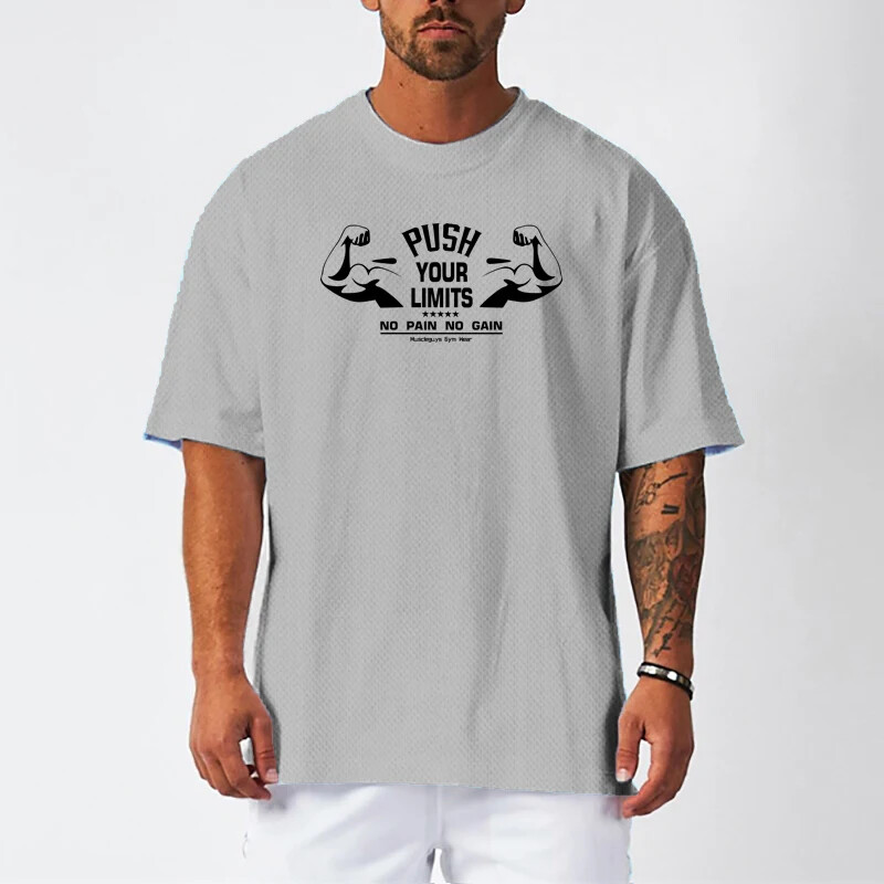 Teretana, fitnes, bodybuilding, sportske majice, mrežaste, prozračne, brzo sušeće majice, muške majice kratkih rukava za trčanje, široke velike majice kratkih rukava