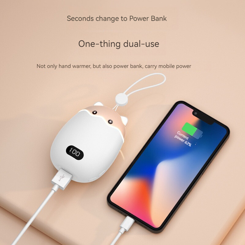 Cute Pet Cartoon Cat Silikonsko punjenje Treasure Warm Hand Treasure USB 2-u-1 Mini prijenosni grijač Samogrijaći grijač za ruke