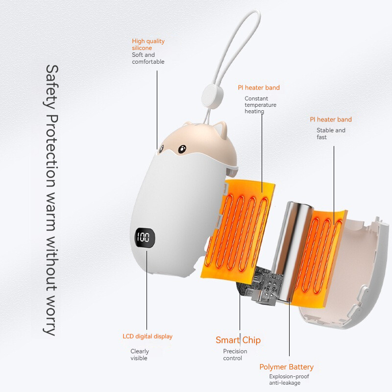 Cute Pet Cartoon Cat Silikonsko punjenje Treasure Warm Hand Treasure USB 2-u-1 Mini prijenosni grijač Samogrijaći grijač za ruke