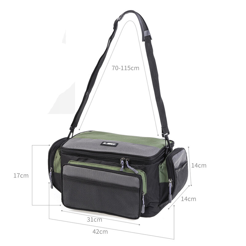 Taška na rybárske náčinie, mäkká bočná vodeodolná rybárska taška cez telo, taška na ľadvinky, taška na rybárske náčinie, slaná voda, sladká voda