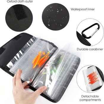 εμπορικό κέντρο Fishing Tackle Binder Bag Soft Plastic Bait Organizer Binder Worm Storage Pouch