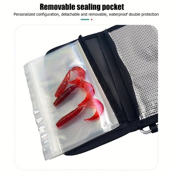 εμπορικό κέντρο Fishing Tackle Binder Bag Soft Plastic Bait Organizer Binder Worm Storage Pouch