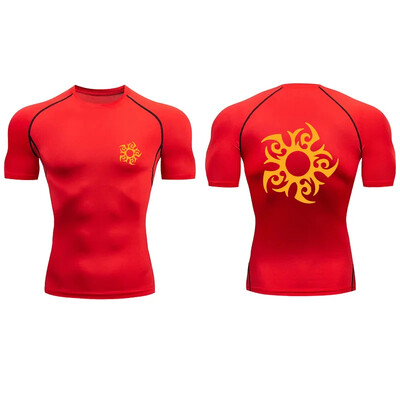 Kompresijska majica kratkih rukava s personaliziranim grafičkim printom Muška sportska odjeća za fitnes Brzosušeća majica za trčanje u teretani Sportsko vježbanje u teretani Top novo