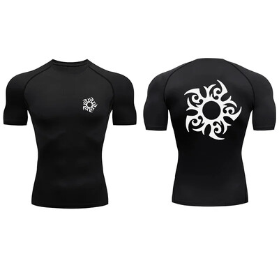 Kompresijska majica kratkih rukava s personaliziranim grafičkim printom Muška sportska odjeća za fitnes Brzosušeća majica za trčanje u teretani Sportsko vježbanje u teretani Top novo