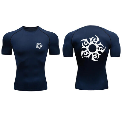 Kompresijska majica kratkih rukava s personaliziranim grafičkim printom Muška sportska odjeća za fitnes Brzosušeća majica za trčanje u teretani Sportsko vježbanje u teretani Top novo