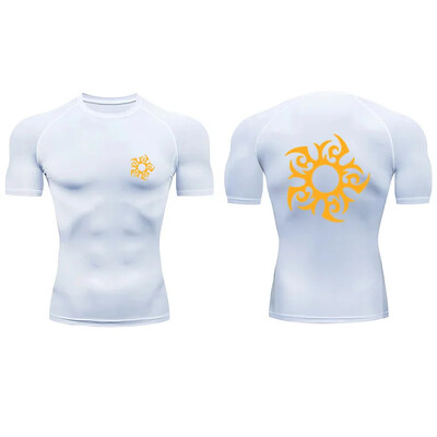 Kompresijska majica kratkih rukava s personaliziranim grafičkim printom Muška sportska odjeća za fitnes Brzosušeća majica za trčanje u teretani Sportsko vježbanje u teretani Top novo