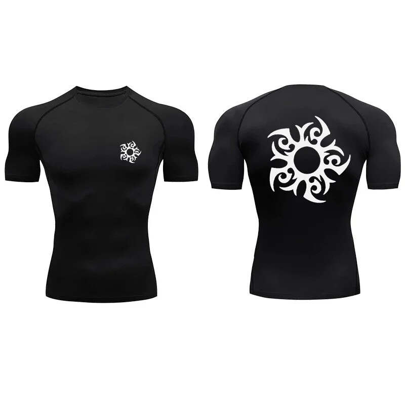 Kompresijska majica kratkih rukava s personaliziranim grafičkim printom Muška sportska odjeća za fitnes Brzosušeća majica za trčanje u teretani Sportsko vježbanje u teretani Top novo