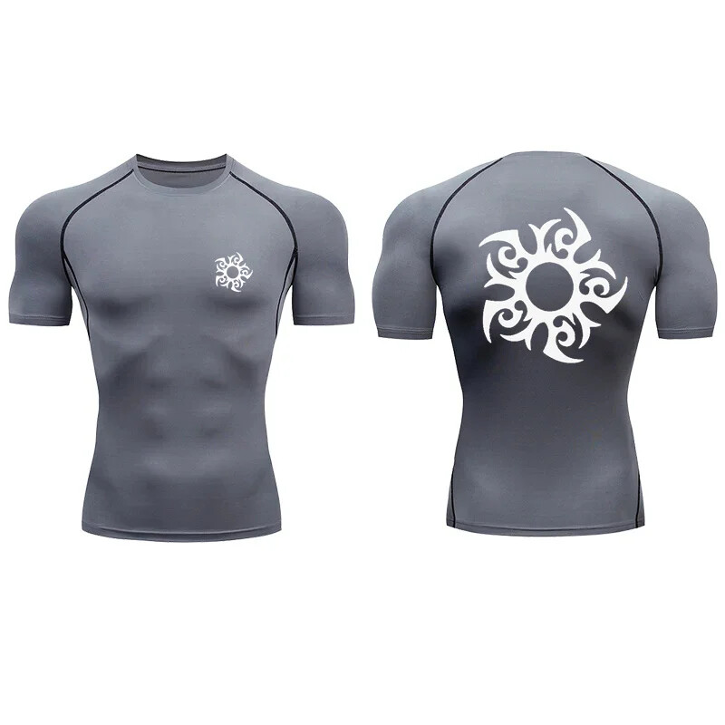 Kompresijska majica kratkih rukava s personaliziranim grafičkim printom Muška sportska odjeća za fitnes Brzosušeća majica za trčanje u teretani Sportsko vježbanje u teretani Top novo