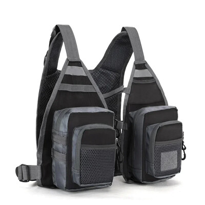Prsluk za ribolov na otvorenom Ultra lagani prsluk Torbe za ribolov za muškarce i žene Prijenosni prsni paket Jedna veličina odgovara većini