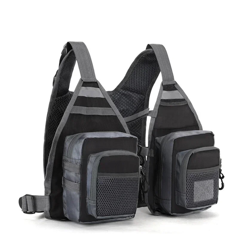 Prsluk za ribolov na otvorenom Ultra lagani prsluk Torbe za ribolov za muškarce i žene Prijenosni prsni paket Jedna veličina odgovara većini