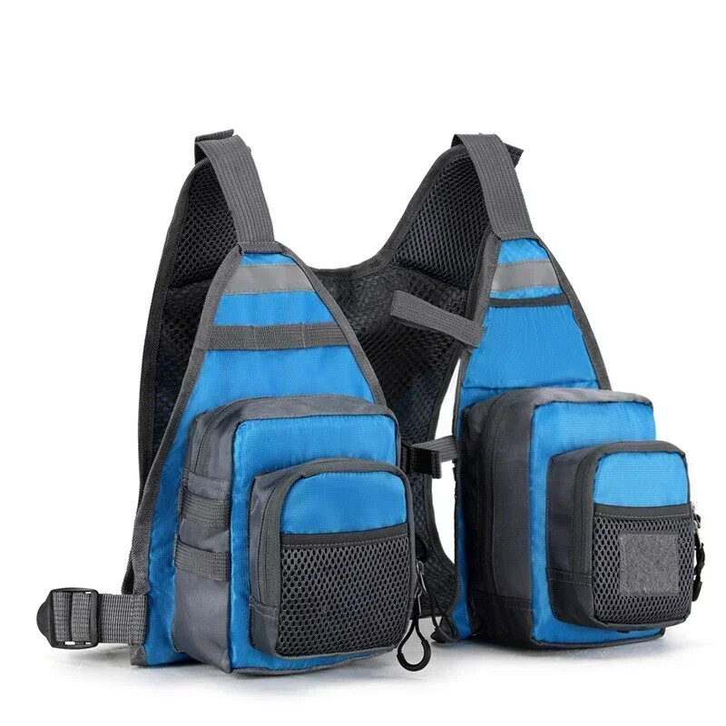 Prsluk za ribolov na otvorenom Ultra lagani prsluk Torbe za ribolov za muškarce i žene Prijenosni prsni paket Jedna veličina odgovara većini