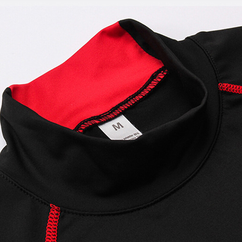 Brzosušeće kompresijske majice za trčanje sa samostojećim ovratnikom Muške sportske majice s dugim rukavima za teretanu Sportska majica s elastičnim rashguardom Prilagodite