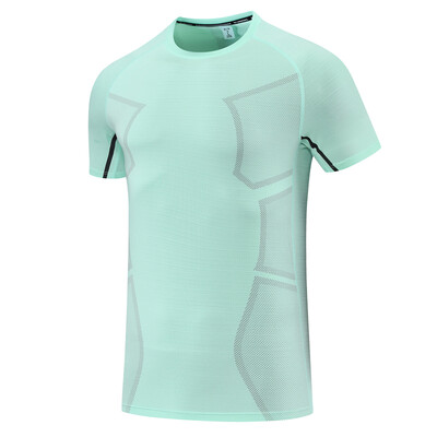 Sportske T muške printove Ljetne brzo sušeće majice za vježbanje za trčanje Modna majica s O izrezom Prozračna muška majica za trening